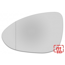 Зеркальный элемент левый CHEVROLET Aveo II с 2012 по 2015 год выпуска, асферика нейтральный с обогревом 16221106