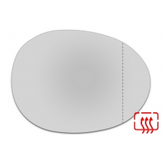 Зеркальный элемент правый CITROEN C1 I с 2008 по 2014 год выпуска, асферика нейтральный с обогревом 19110800