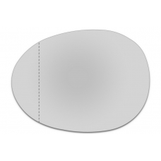 Зеркальный элемент левый CITROEN C1 I с 2008 по 2014 год выпуска, асферика нейтральный без обогрева 19110801