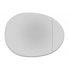 Зеркальный элемент правый CITROEN C1 I с 2008 по 2014 год выпуска, асферика нейтральный без обогрева 19110805