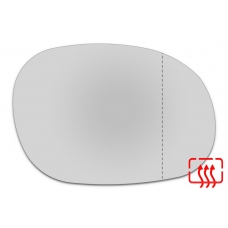 Зеркальный элемент правый CITROEN C2 с 1998 по 2009 год выпуска, асферика нейтральный с обогревом 19120000