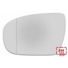 Зеркальный элемент левый HYUNDAI i20 II с 2014 по 2020 год выпуска, асферика нейтральный с обогревом 39211406