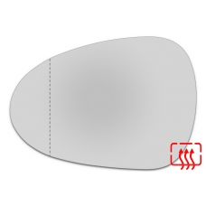 Зеркальный элемент левый TAGAZ C10 с 2011 по 2013 год выпуска, асферика нейтральный с обогревом 90101106
