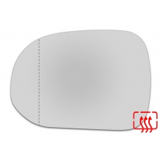 Зеркальный элемент левый TOYOTA HiAce с 1989 по 2009 год выпуска, асферика нейтральный с обогревом 92498906