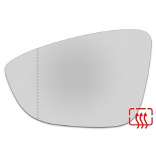 Зеркальный элемент левый VOLKSWAGEN Jetta VI с 2010 по 2018 год выпуска, асферика нейтральный с обогревом 93201006