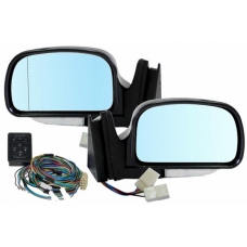 Комплект боковых зеркал ВАЗ 2104-07 ЛЭ-5 УГО электрорегулировка, обогрев, указатель поворота, голубое, асферика P96047855