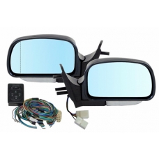 Комплект боковых зеркал ВАЗ 2108-15 ЛЭ-9 УГО электрорегулировка, обогрев, указатель поворота, голубое, асферика P96097855